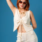 BLUSA FRUNCE ESCOTE EN V G-C 8070.