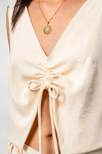 BLUSA FRUNCE ESCOTE EN V G-C 8070