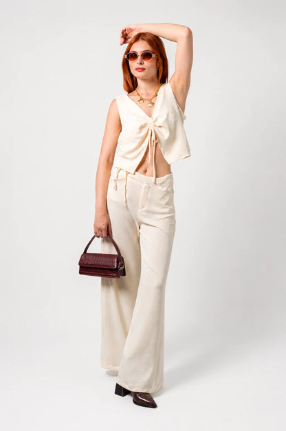 BLUSA FRUNCE ESCOTE EN V G-C 8070