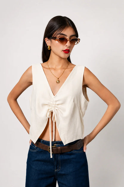 BLUSA FRUNCE ESCOTE EN V G-C 8070