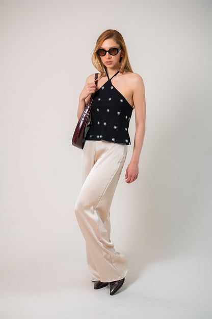 BLUSA HALTER BORDADA B-C 9280.