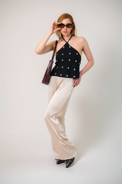 BLUSA HALTER BORDADA B-C 9280.