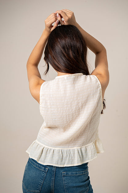 BLUSA LACE UP B-C 8681.