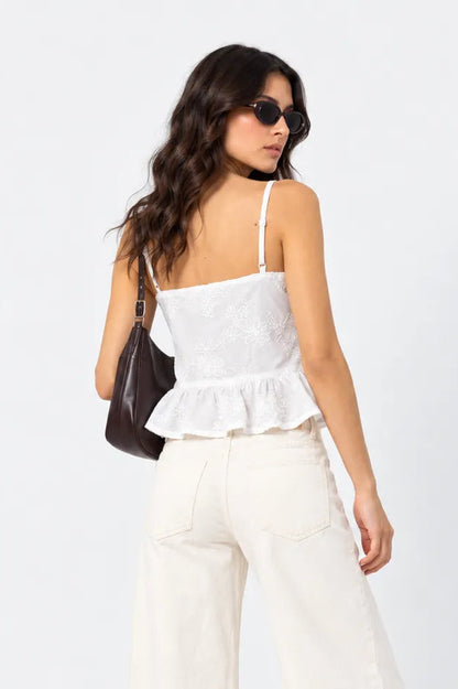 BLUSA PEPLUM BORDADA B-C 9255