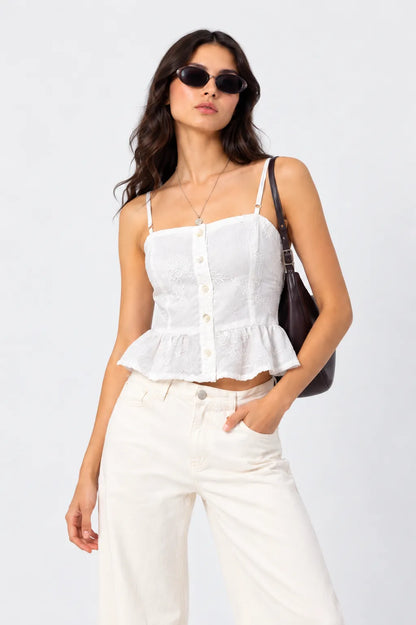 BLUSA PEPLUM BORDADA B-C 9255
