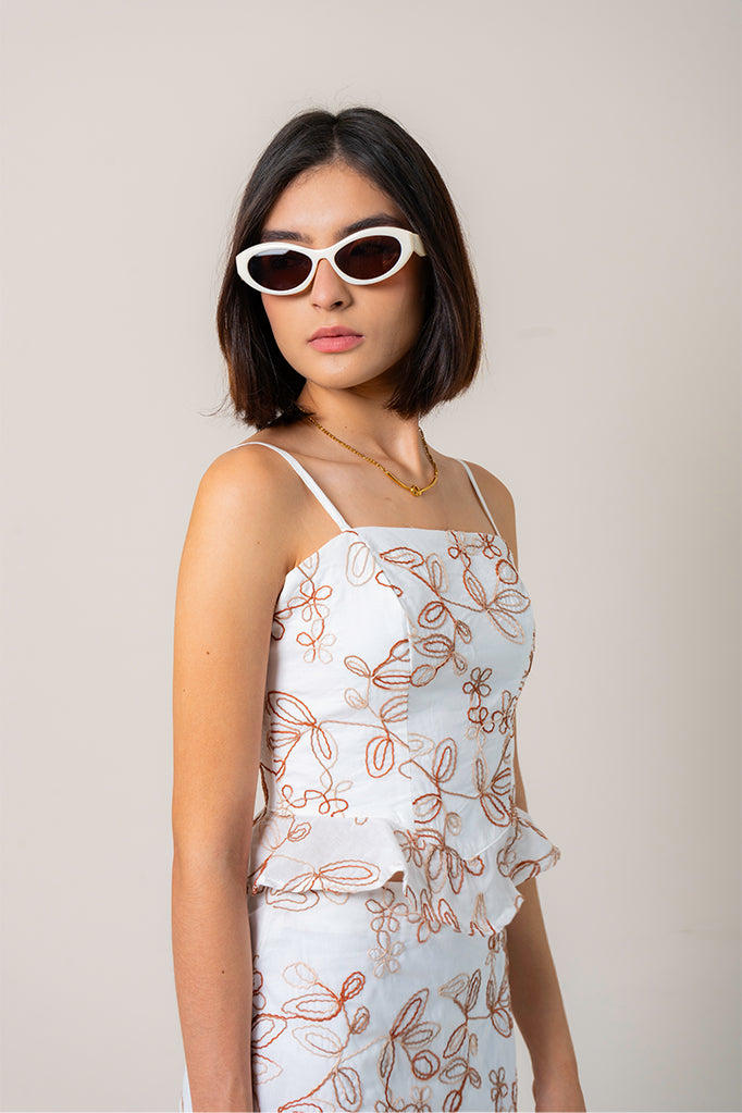 BLUSA PEPLUM BORDADA G-M 9785.
