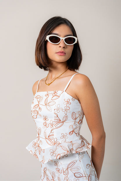 BLUSA PEPLUM BORDADA G-M 9785.