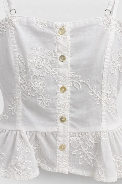 BLUSA PEPLUM BORDADA B-C 9255