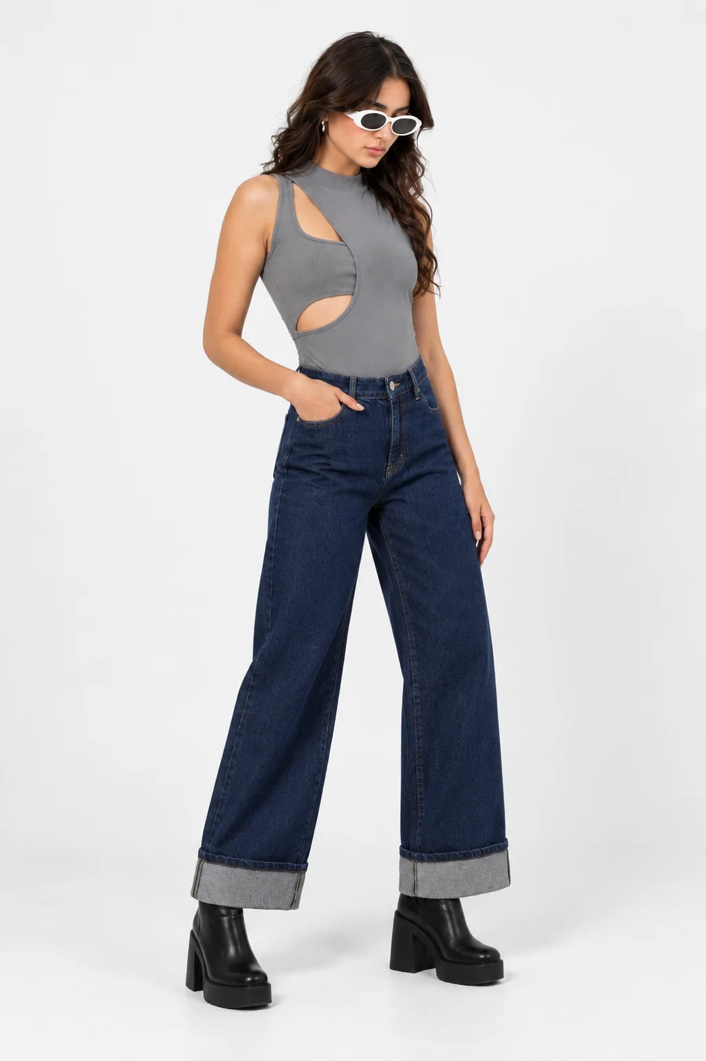 BODY CUELLO ALTO ASIMETRICO 6691
