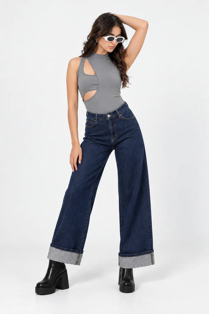 BODY CUELLO ALTO ASIMETRICO 6691