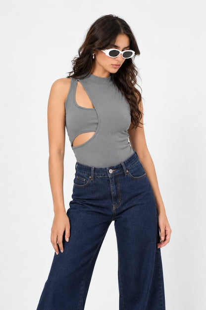 BODY CUELLO ALTO ASIMETRICO 6691