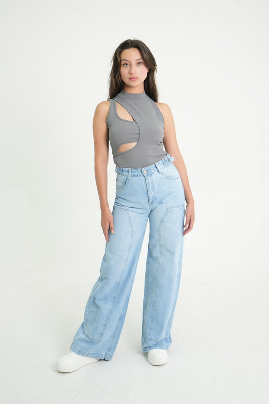 BODY CUELLO ALTO ASIMETRICO 6691