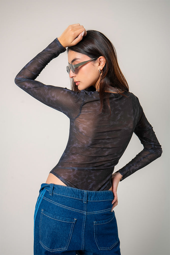 BODY MANGA LARGA MESH G-F 9199.