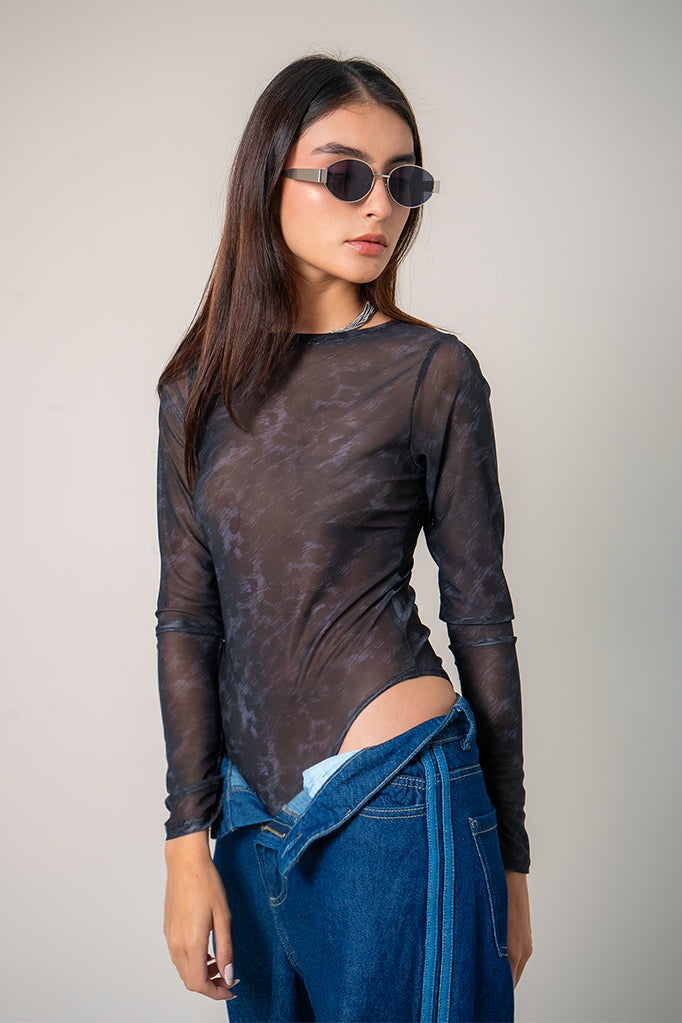 BODY MANGA LARGA MESH G-F 9199.