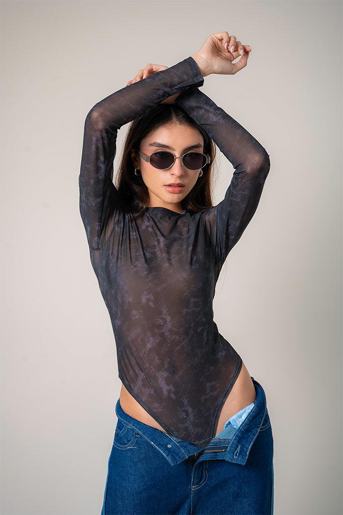 BODY MANGA LARGA MESH G-F 9199.