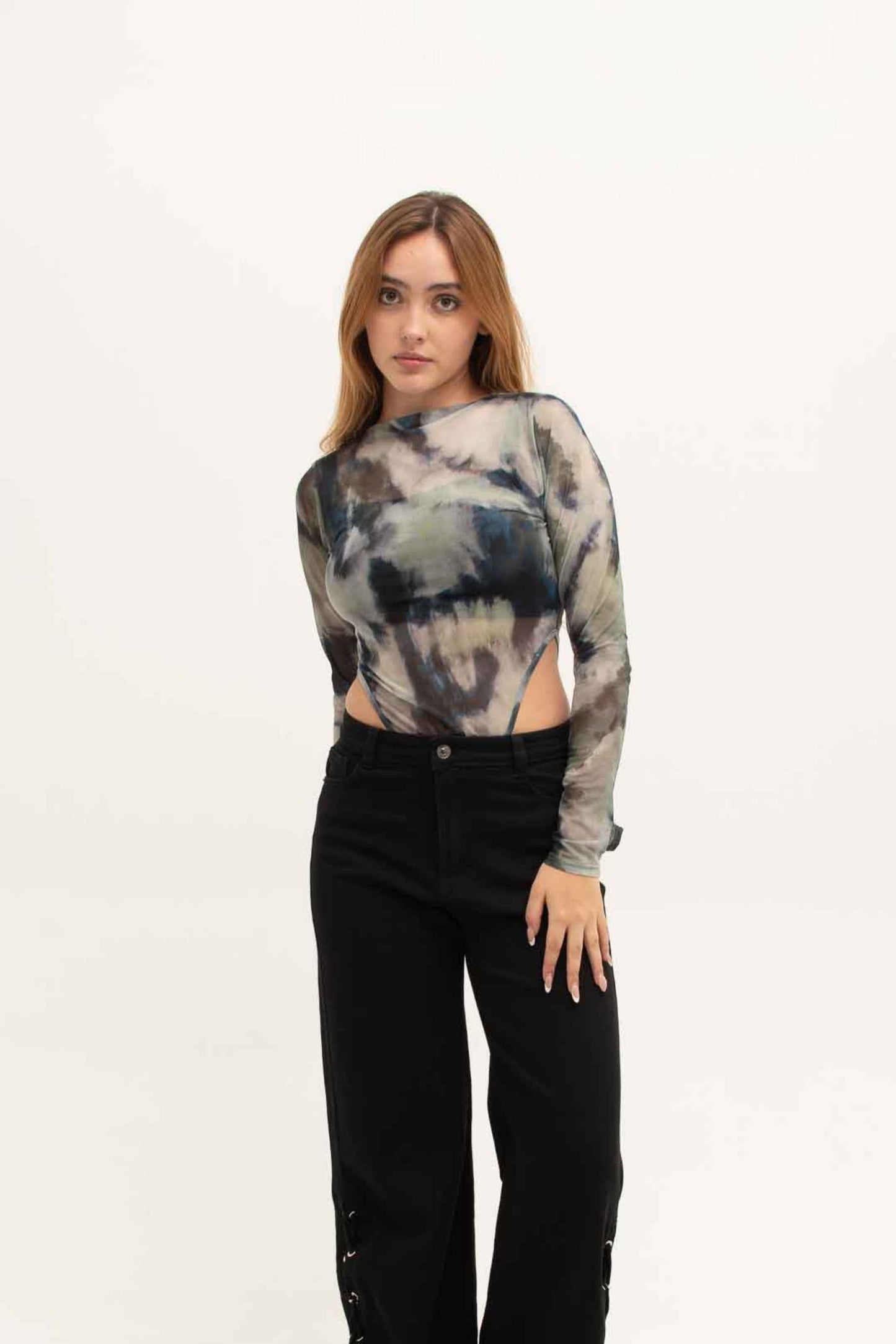 BODY MESH MANGA LARGA 7414