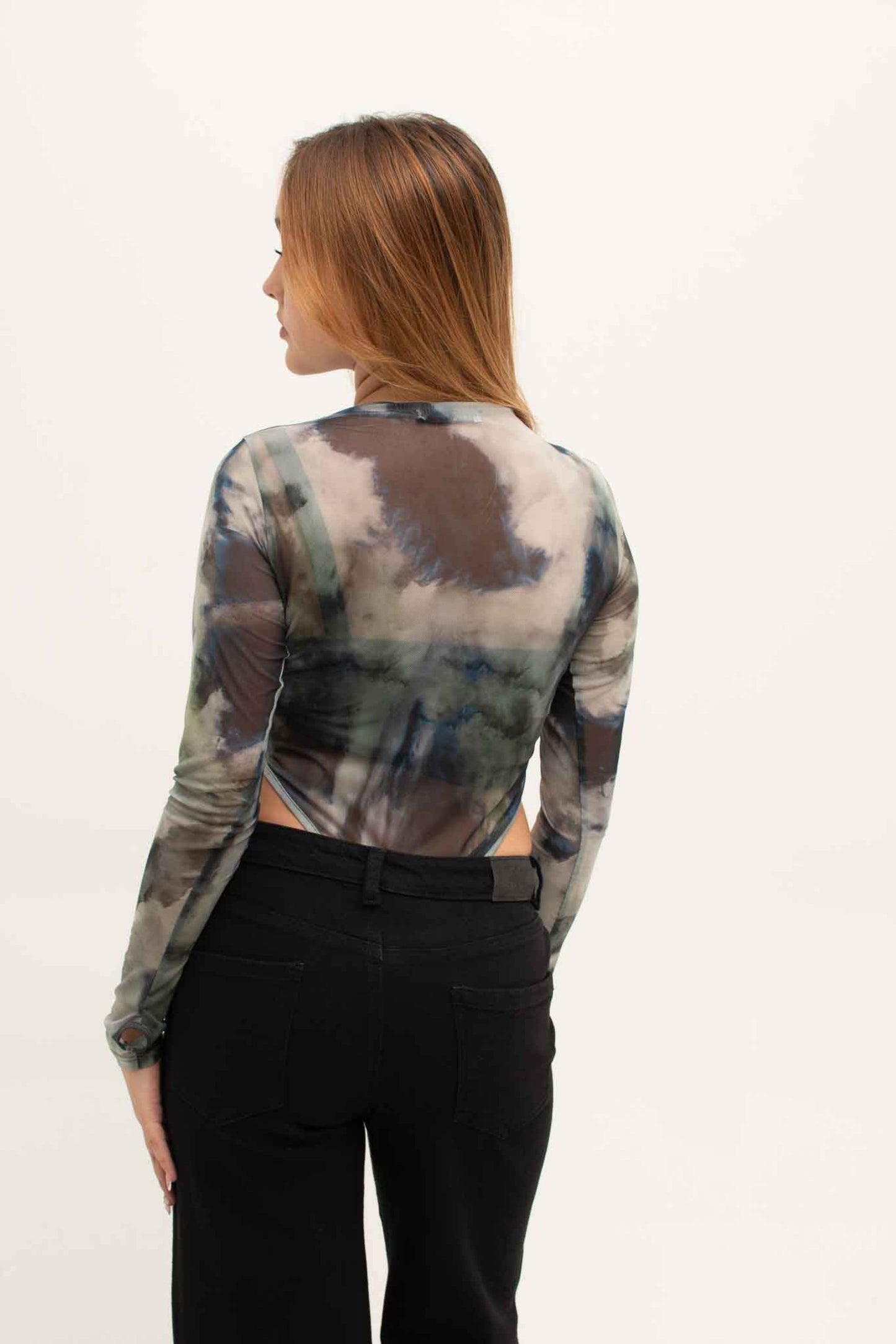 BODY MESH MANGA LARGA 7414