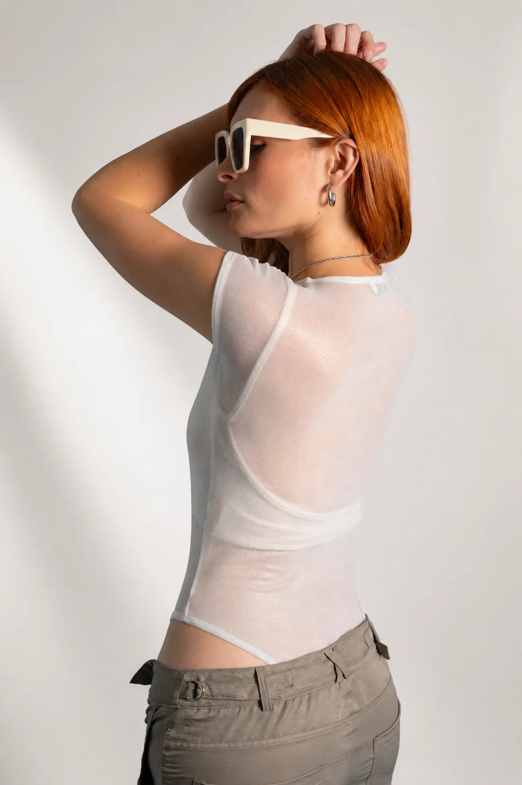 BODY MANGA CORTA MESH B-C 7581