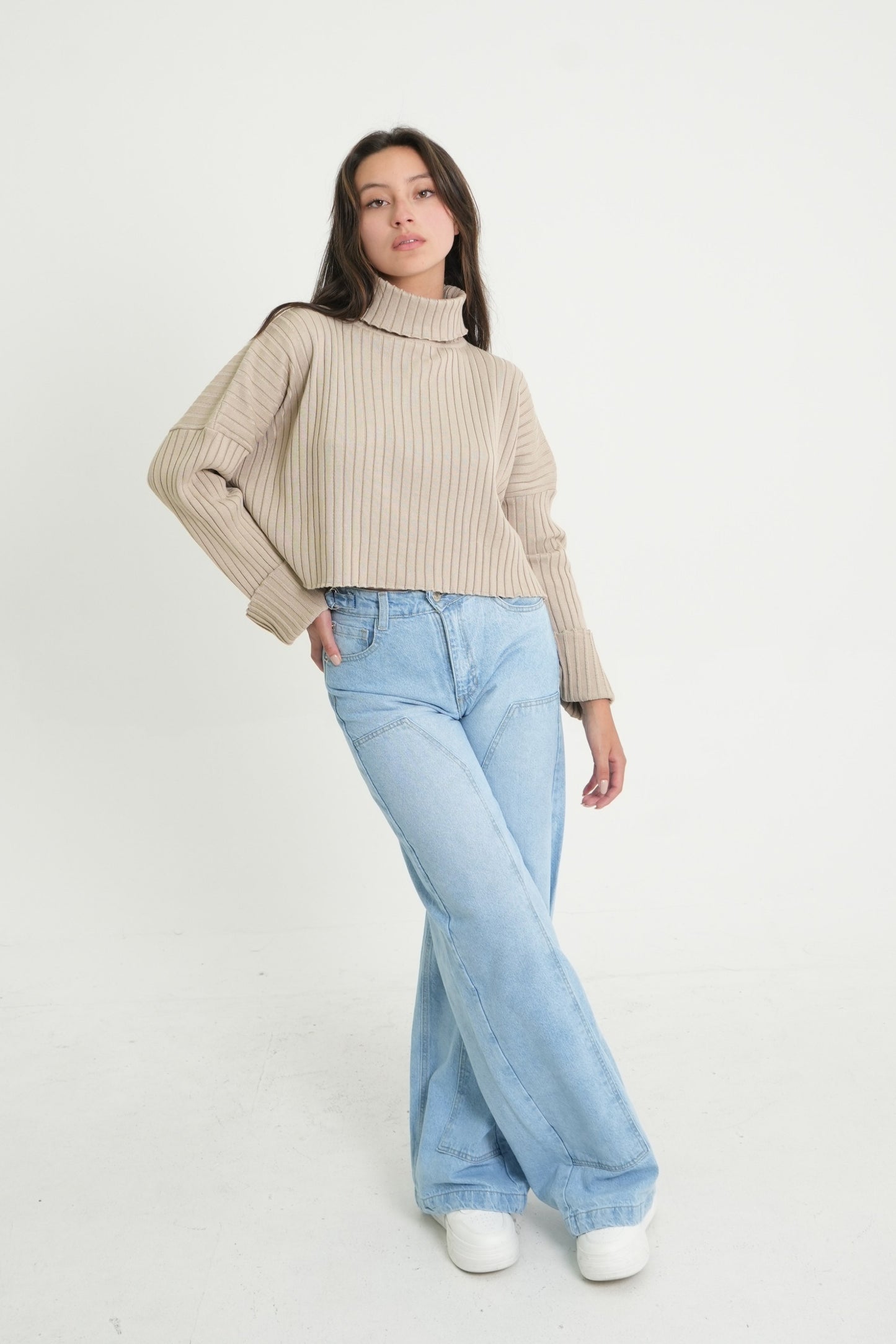 BUZO TEJIDO CUELLO MOCK 7290