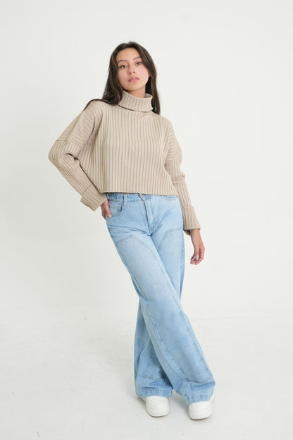 BUZO TEJIDO CUELLO MOCK 7290