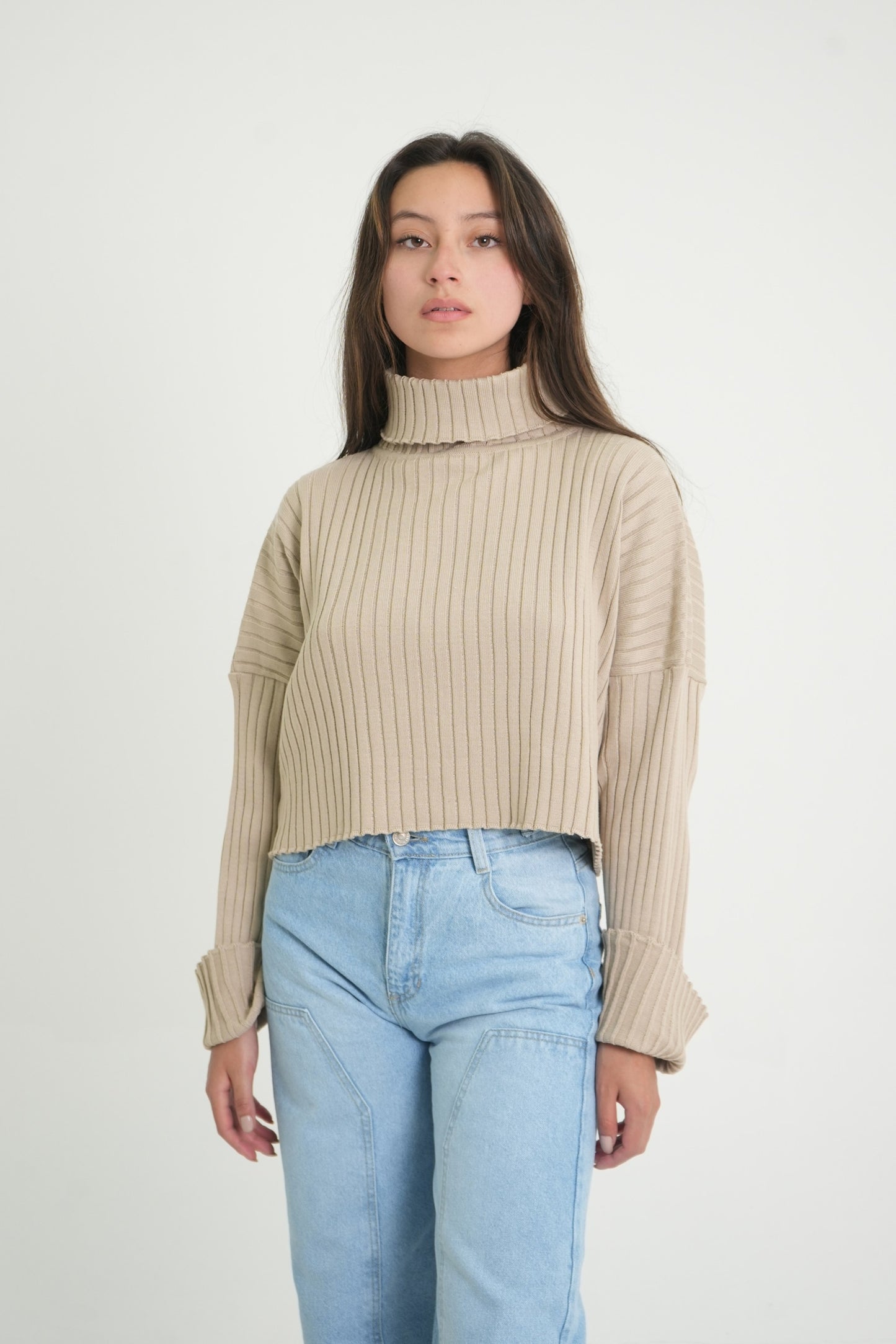 BUZO TEJIDO CUELLO MOCK 7290