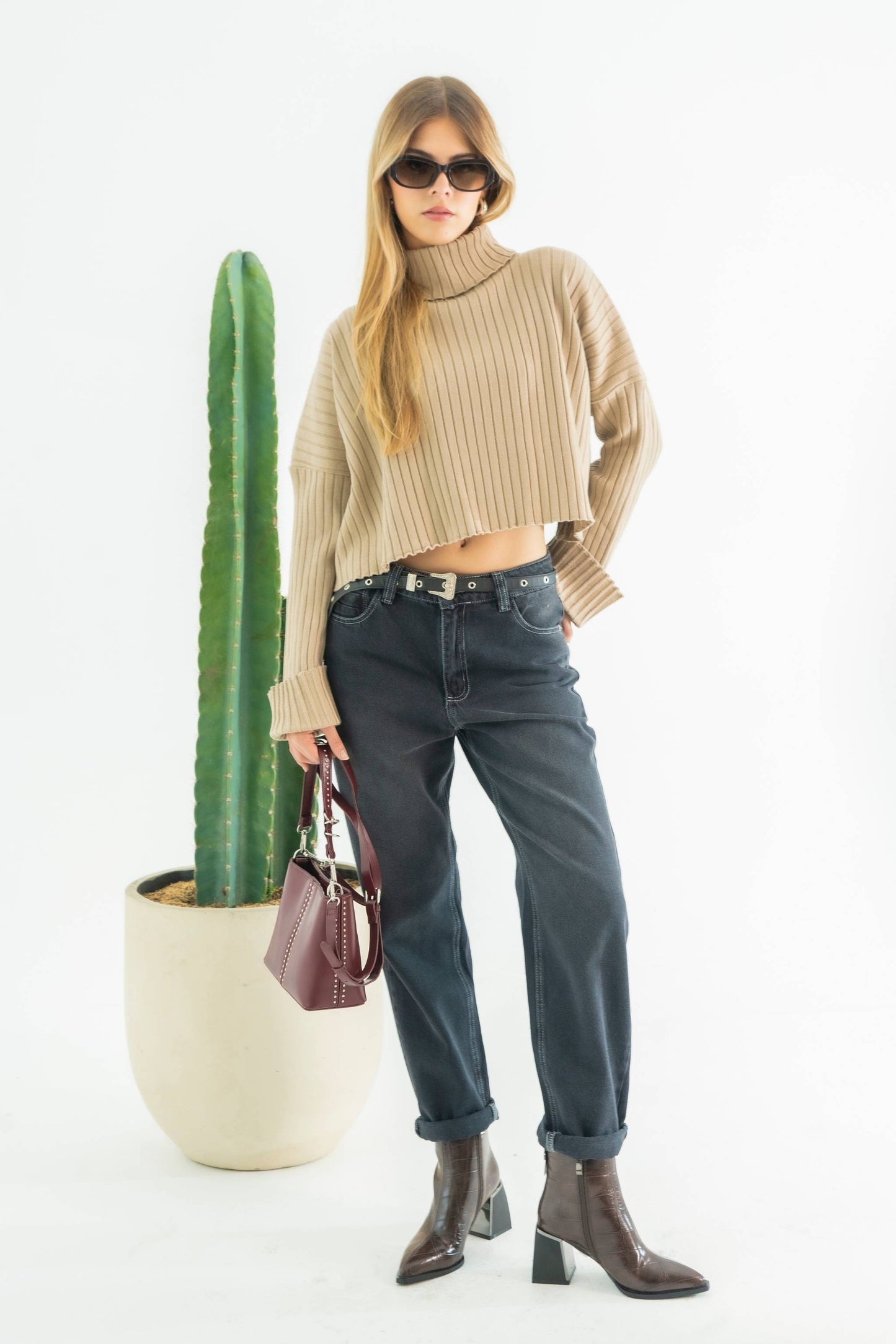 BUZO TEJIDO CUELLO MOCK 7290