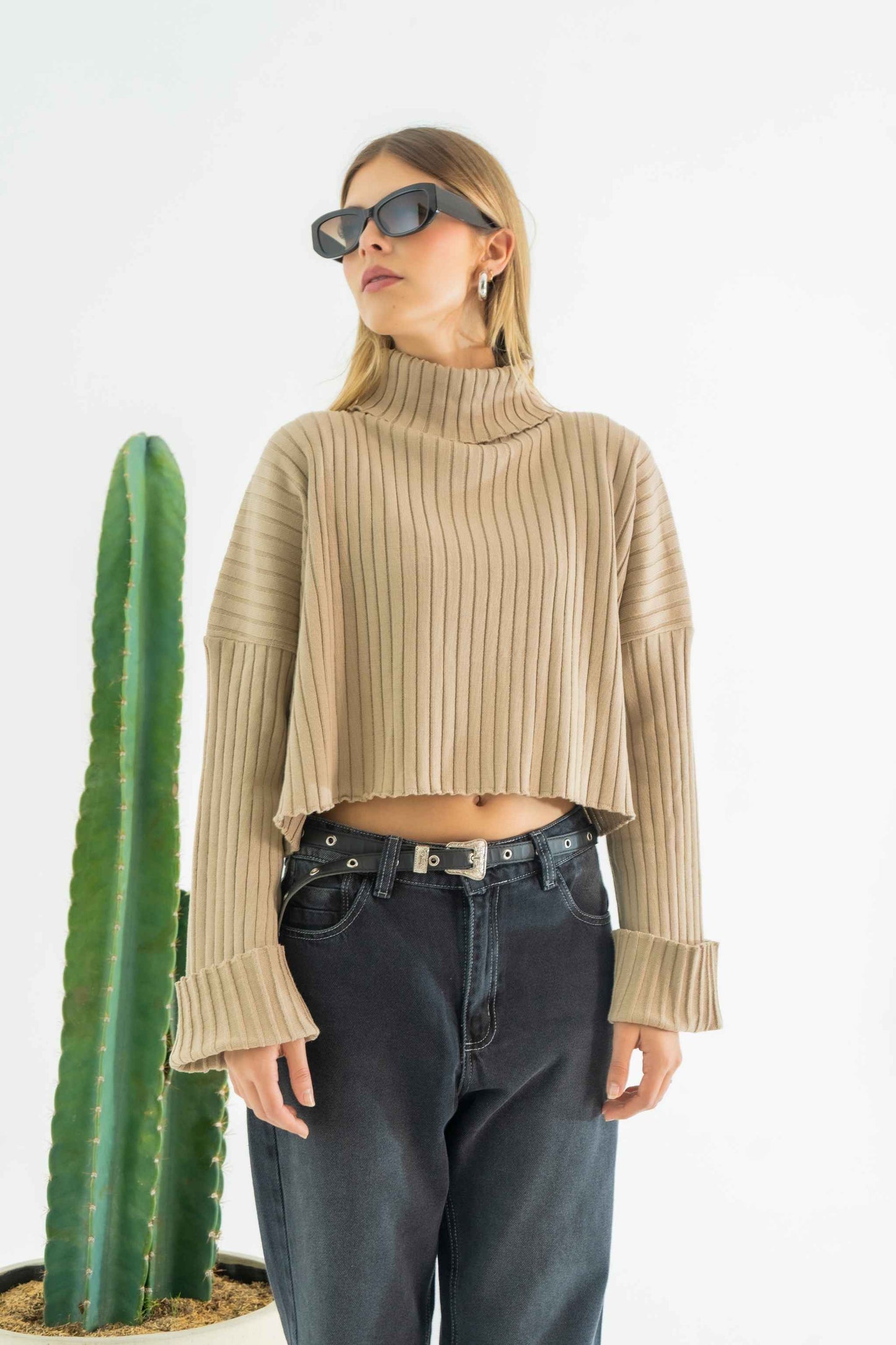 BUZO TEJIDO CUELLO MOCK 7290