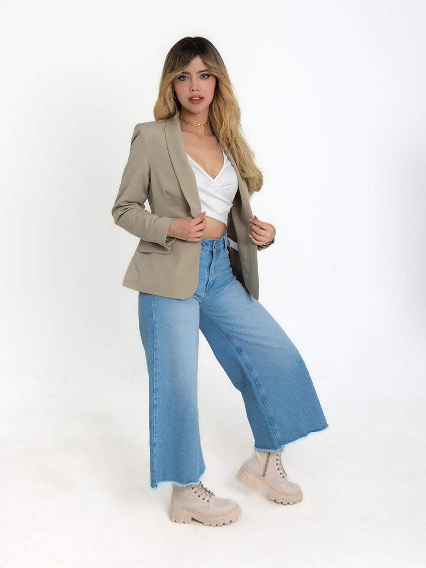 BLAZER SLIM FIT AQUA