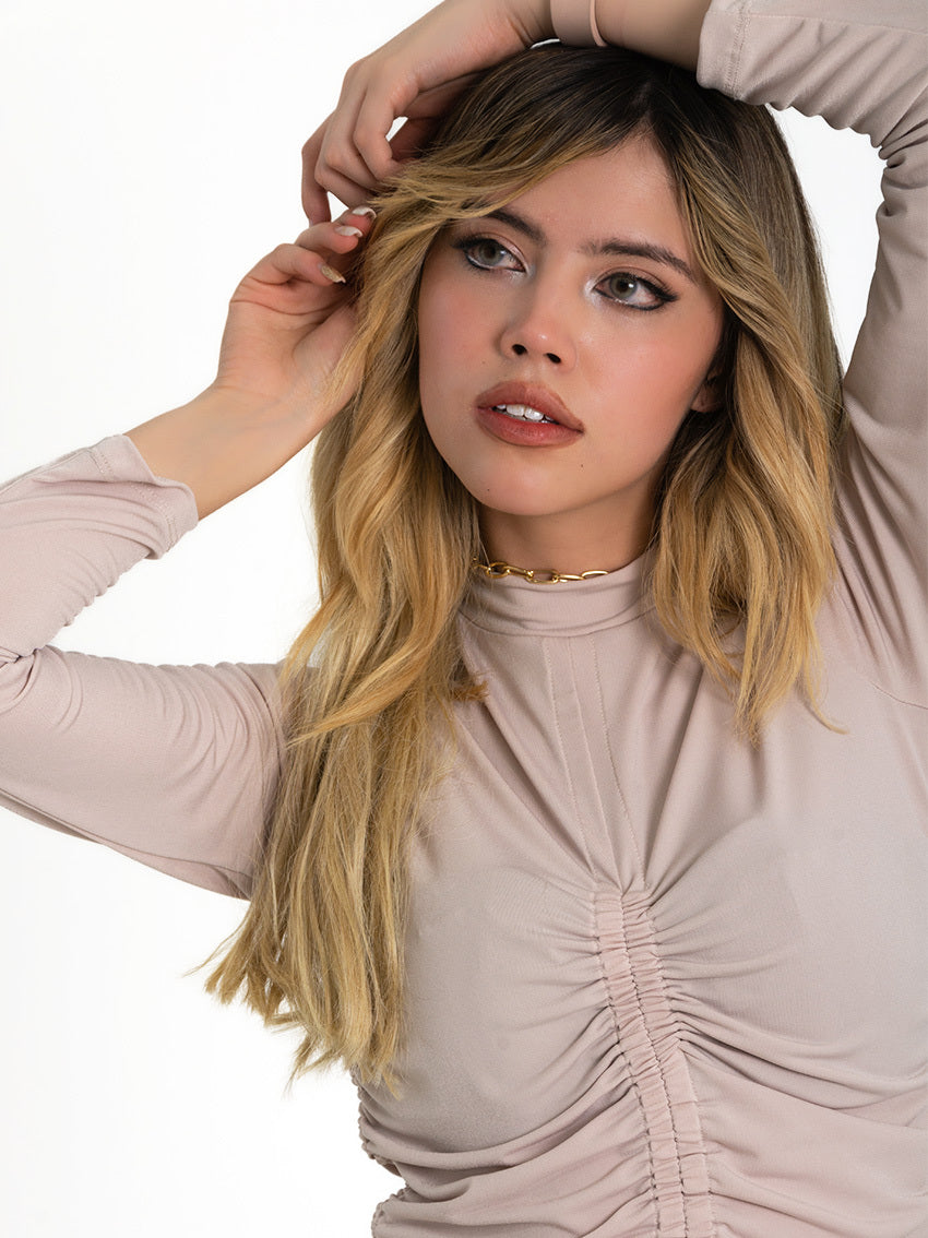 BLUSA MANGA LARGA NORRIS BEIGE