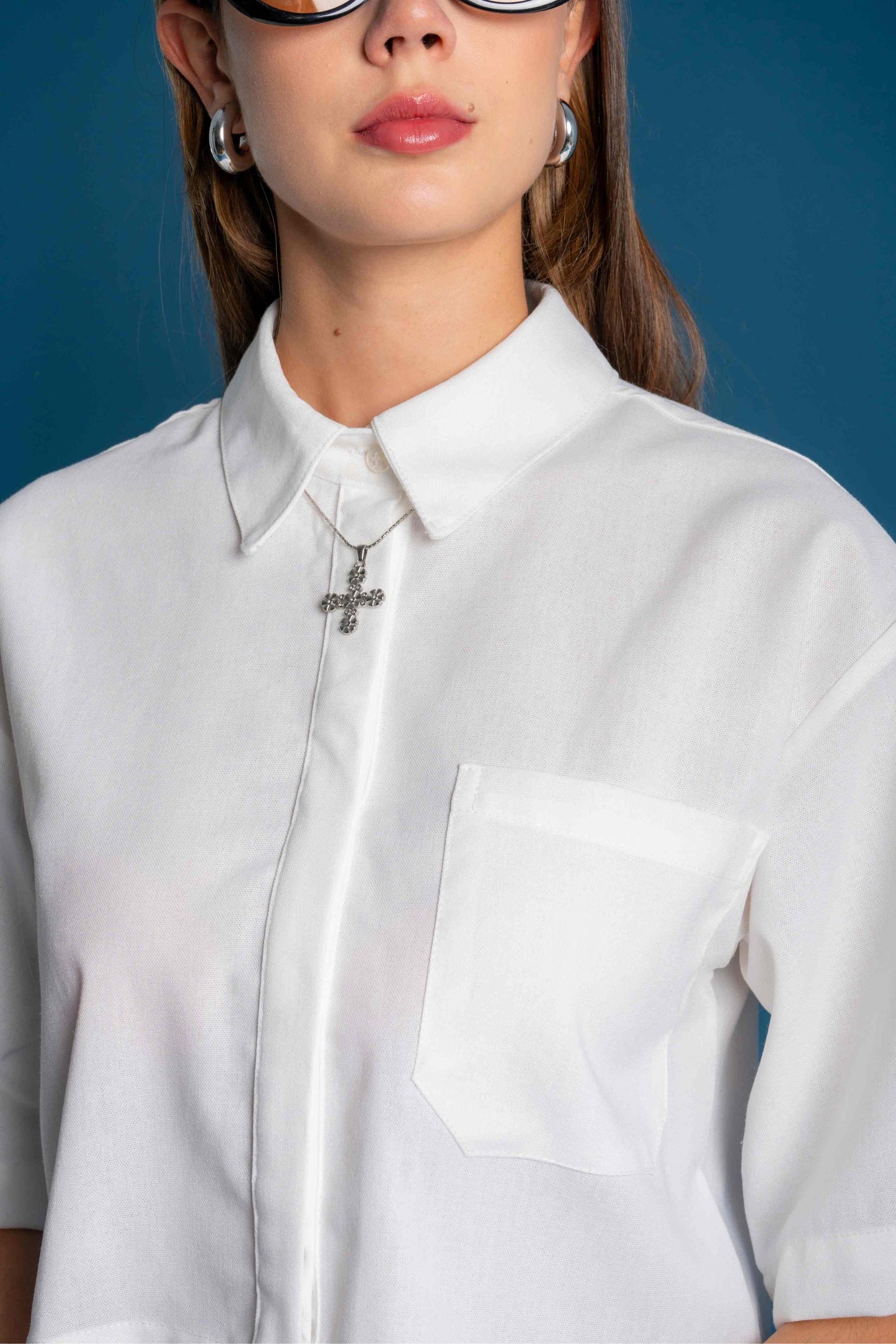 CAMISA CROPPED LINO 8087