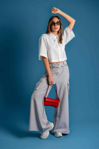 CAMISA CROPPED LINO 8087