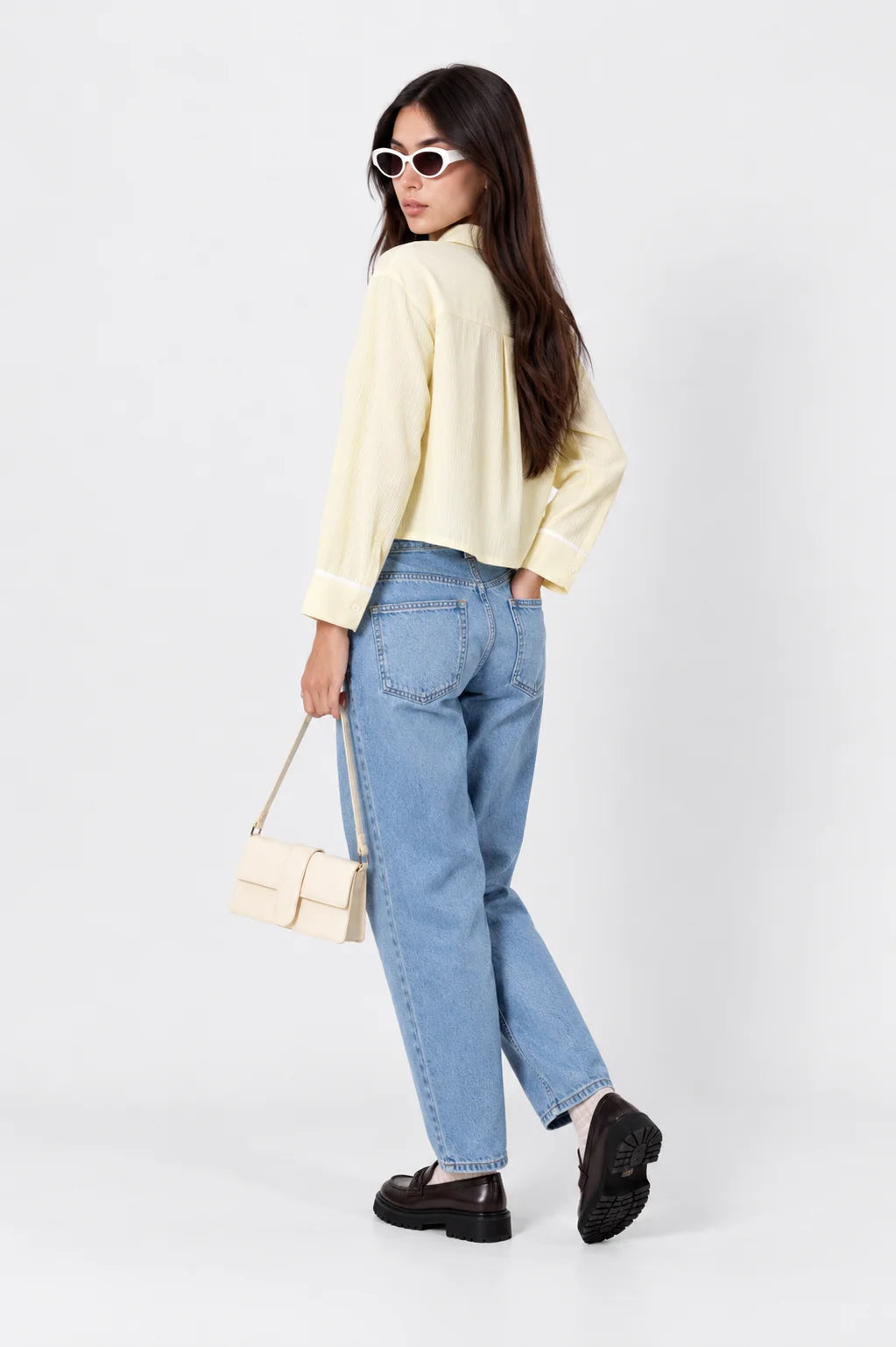 CAMISA CROPPED RAYAS E-M 9226