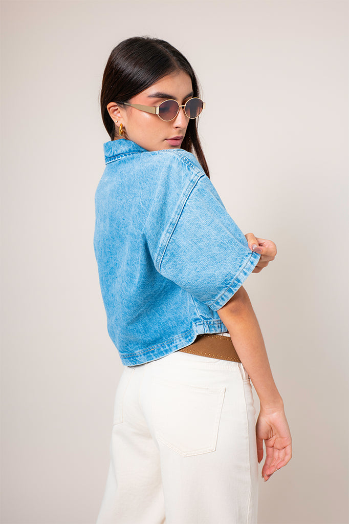 CAMISA DENIM CROP E-M 8148.