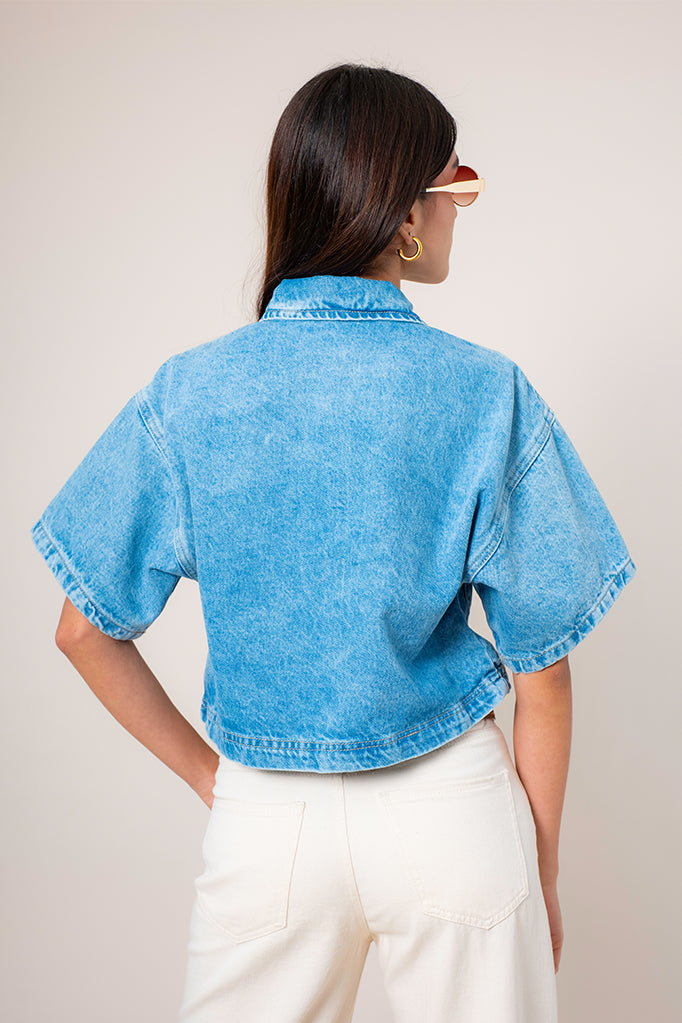 CAMISA DENIM CROP E-M 8148.