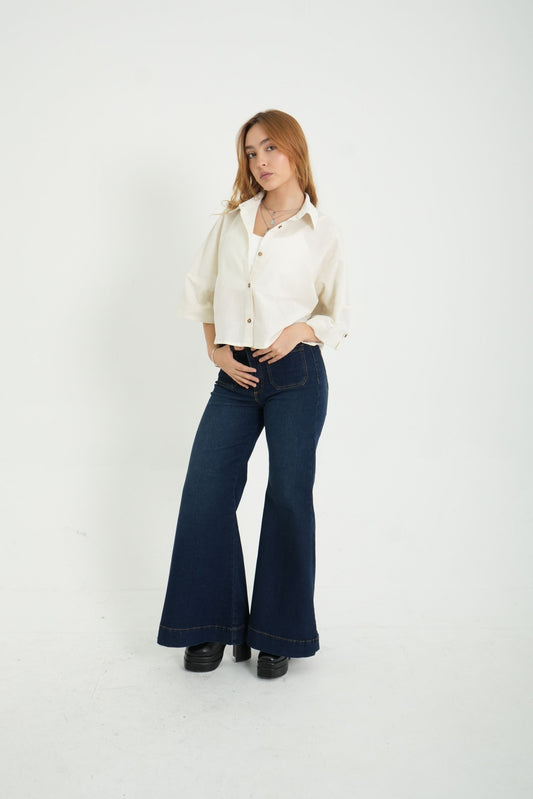 CAMISA MANGA REMANGADA 7412