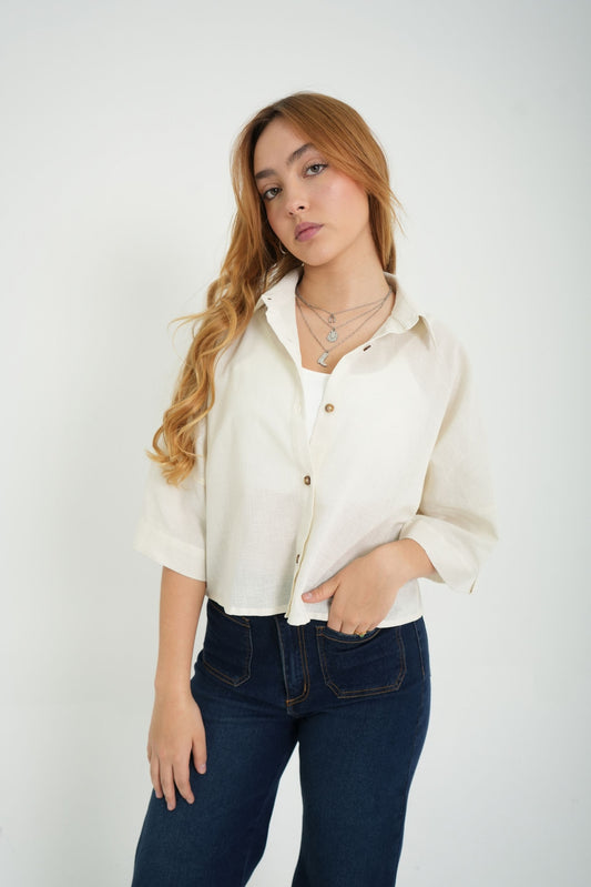 CAMISA MANGA REMANGADA 7412