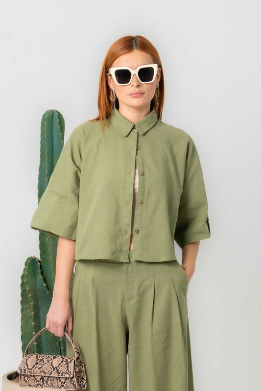 CAMISA MANGA REMANGADA 7412