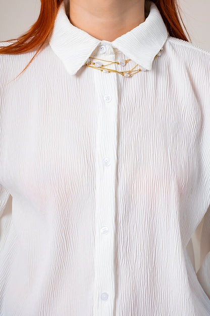 CAMISA PLISADA B-C 8524
