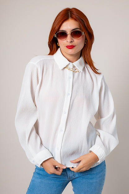 CAMISA PLISADA B-C 8524