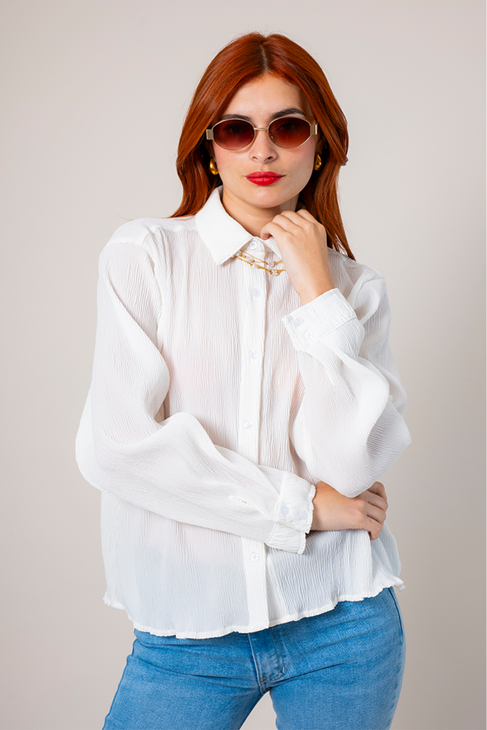 CAMISA PLISADA B-C 8524