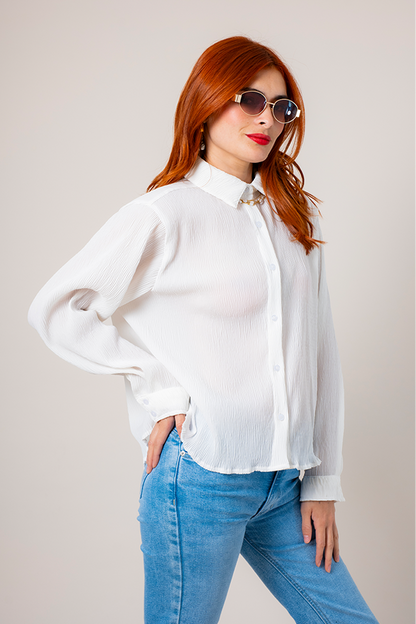 CAMISA PLISADA B-C 8524