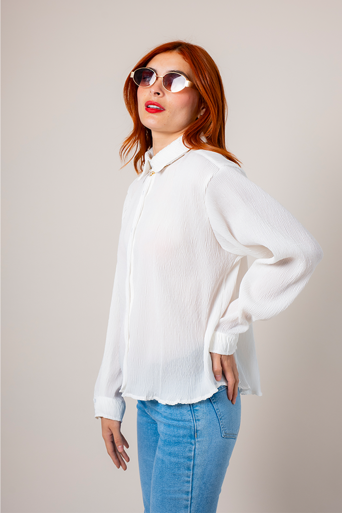 CAMISA PLISADA B-C 8524