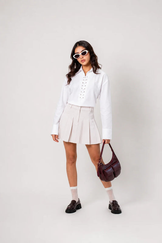 CAMISA POPELINA LACE UP B-M 8535