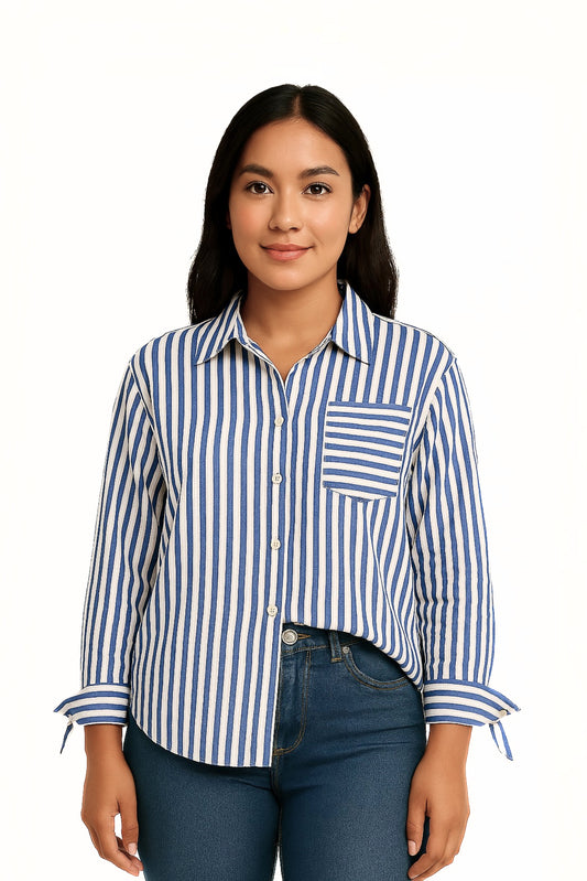 CAMISA RAYAS OVERSIZE 6623