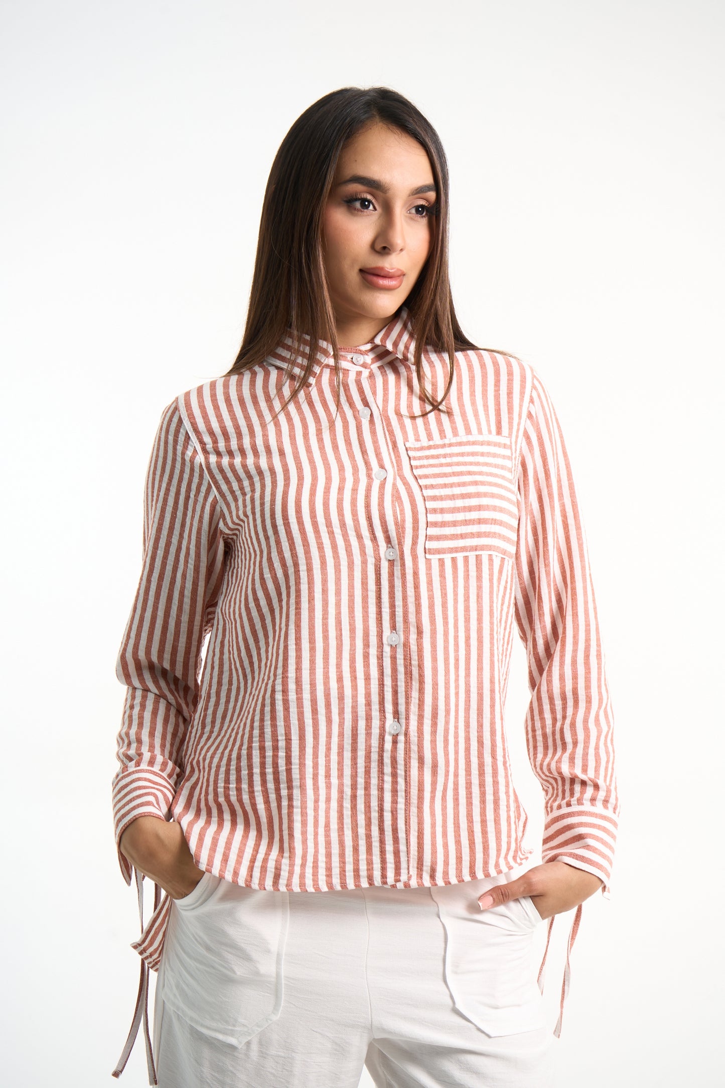 CAMISA RAYAS OVERSIZE 6623