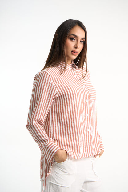 CAMISA RAYAS OVERSIZE 6623