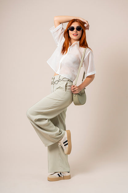 CAMISA CORTA ORGANZA B-F 8596