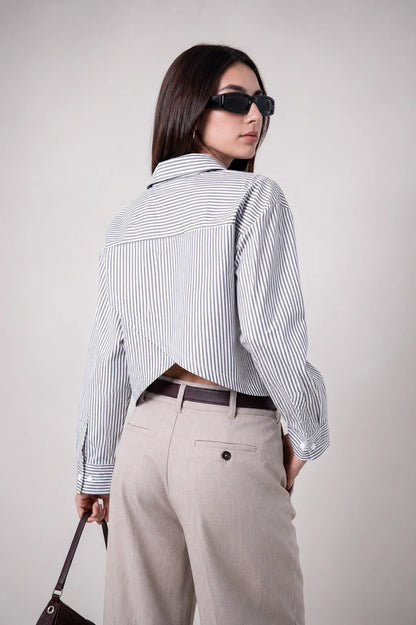 CAMISA RAYAS ESPALDA DESCUBIERTA 721