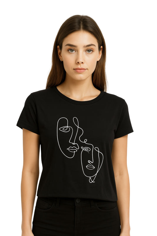 CAMISETA BASICA ROSTRO DOBLE FOUR