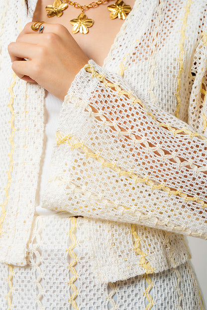 CARDIGAN EFECTO CROCHET B-M 9377.